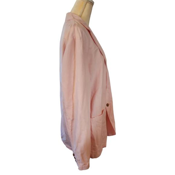 Goodfellow & Co. Women's Linen Blend Pink Shacket Blazer Size Large - Picture 3 of 7